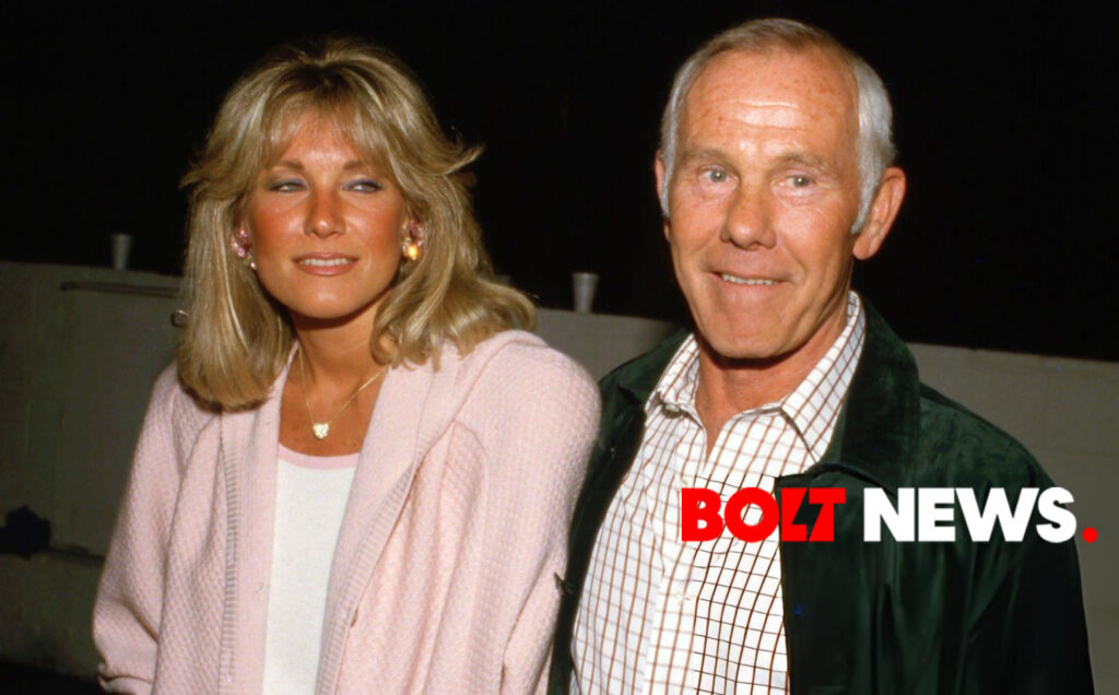 Alexis Maas and Johnny Carson